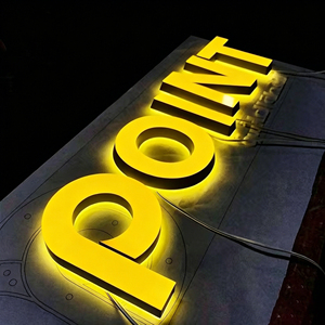Enseigne en lettres 3D personnalisée, décoration murale en acrylique LED, adaptée à la décoration intérieure et extérieure, fêtes d'anniversaire, etc. - Product Image 3