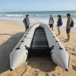 Bateau pneumatique commercial 9m*2.8m <span class=keywords><strong>en</strong></span> PVC/Hypalon pour 40-50 personnes, idéal pour le transport de marchandises et la pêche - Product Image 1