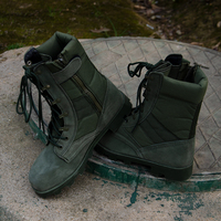 Chaussures de sécurité en daim de vache de haute qualité, bottes tactiques de Combat et de randonnée dans la Jungle