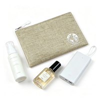 Pochette zippée en mousseline de coton imprimée sur mesure, sac de rangement écologique en toile pour bijoux et cosmétiques, pochette anti-poussière pour pièces de monnaie et tampons