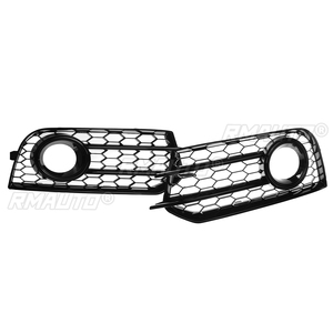 2x Grille de phare antibrouillard en nid d'abeille pour AUDI A1 8X 2010-2014, cache de phare antibrouillard pour pare-chocs inférieur X0807681A 8X0807682A - Product Image 2