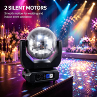 Projecteur LED mobile 120W avec boule miroir DMX512, rotateur en verre M25 pour DJ, soirées, bars, clubs, mariages