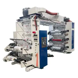 6 Colour flexo plastic film printing machine with chamber doctor blade