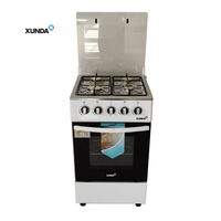 Cuisinière à Gaz Professionnelle Autonome Xunda 4 Brûleurs avec Four, Gazinière et Four à Gaz pour la Maison