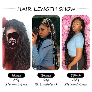 Extensiones de Cabello Afro Rizado <span class=keywords><strong>Senegal</strong></span>és MYZYR de 18 Pulgadas, Fauxlocs Jumbo Nu, Trenzas de Ganchillo - Product Image 2