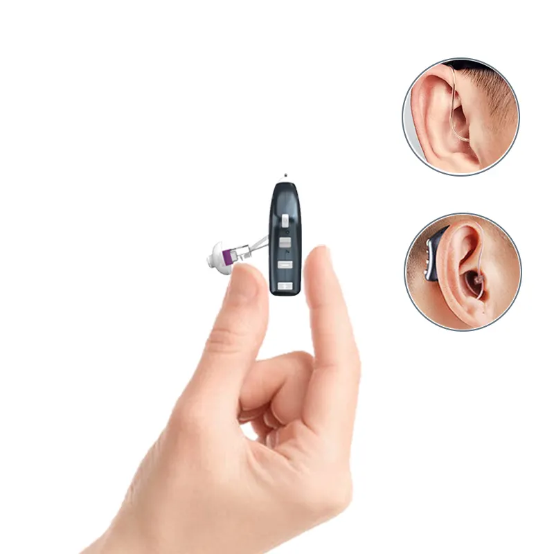 Nouvelle aide auditive 16 canaux rechargeables par USB BTE Ric Amplificateur d'aide auditive rechargeable