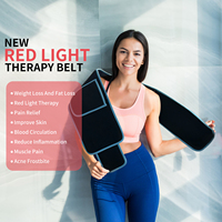 Ceinture de luminothérapie rouge US Stock 660nm 850nm LED infrarouge proche, enveloppement lombaire en néoprène, 105 LED, minuterie 30 min, durée de vie 50000h pour usage domestique