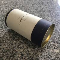 Tube en papier rond de qualité alimentaire 100% écologique avec couvercle en métal - hermétique pour le thé, les grains de café et les épices