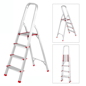 Nouvelle échelle pliante à <span class=keywords><strong>5</strong></span> <span class=keywords><strong>marches</strong></span> en <span class=keywords><strong>aluminium</strong></span> à prix avantageux 2026, plateforme à double alliage avec poignée - Product Image 5