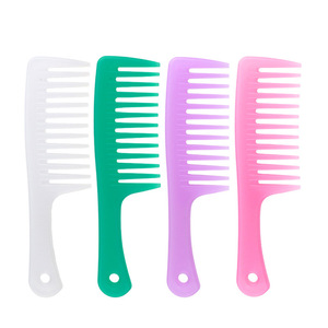 Home Hair Styling Plastic Large Knife <b>Comb</b> Curved Hook <b>Wide</b> Tooth Hollow Grid 20cm Women Curling Anti-Static Detangling <b>Comb</b> - Product Image 6