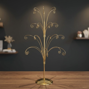 All Ornament Display <b>Tree</b> Bright Brass Plated Holds Ornaments Decorative Metal Display <b>Stand</b> for Christmas Ornaments Collection - Product Image 3