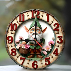 Round Wooden Wall <b>Clock</b> 25Cm Quiet Quartz <b>Clock</b> For <b>Bedroom</b> Living Room Home Decor - Product Image 1