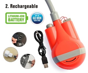 Pulvérisateur de bidet électrique sans fil rechargeable portable à double <span class=keywords><strong>douchette</strong></span>, idéal pour l'hygiène des toilettes, les voyages en extérieur et le camping - Product Image 4