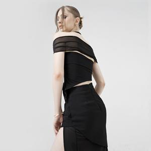 เสื้อผู้หญิงผ้าฝ้ายผสมเหนือเข่าทรงเวียดนามเข้ารูปทุกส่วน - Product Image 4