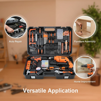 Kit de Herramientas para Reparaciones del Hogar y Trabajos de Madera, 70 Piezas, con Taladro Inalámbrico y Destornilladores de Impacto