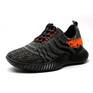 Knitted Fabrics Casual Shoes Chunky Fashion Sneakers Custom Breathable Flying Mesh Invisible Inner Height Increase Design Mens