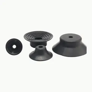 Custom Make Rubber Vacuum Pad Automation Handling Silicone Suction Cup Nitrile Rubber Black Suction Cup For Robot Arm