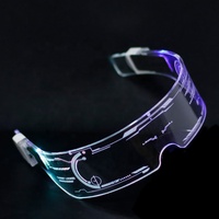 Nouvelles lunettes rectangulaires en acrylique transparentes lumineuses à LED, design éco-responsable, style simple, emballage en boîte pour adultes, fête de Pâques