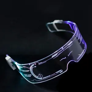 עתידני אלקטרוני Visor LED משקפיים עם אור