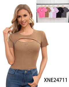 T-shirts pour femmes de haute qualité, design moderne et tendance, imprimé mignon, manches courtes, vente en gros pour adolescents - Product Image 2