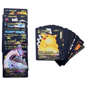 55 cartes de collection Pokémon TCG assorties par boîte, cartes rares Vmax <span class=keywords><strong>GX</strong></span> en feuille d'or, pack de cartes à collectionner pour enfants, cadeaux - Product Image 4