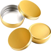 Pot de Conteneur Rond en Aluminium Doré, Pot en Étain, Bocaux Cosmétiques à Épices, Emballage en Aluminium, Métal, 30ml