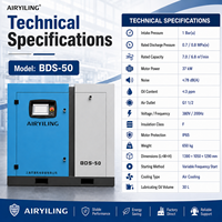 Compresseur d'air à vis rotatif 37kW 50HP VSD BDS-50 7,0m³/min Haute efficacité IP65 Économie d'énergie Machines industrielles pour usine