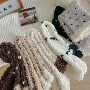 Women <strong>Ladies</strong> Warm <strong>Socks</strong> Home Sleeping Cozy Coral Fleece Dot Pattern <strong>Socks</strong> on Sale - Product Image 5
