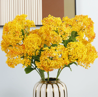 Fleur artificielle Babao multi-têtes, imitation de chou-fleur et de fruits de riz, écologique, haute simulation, pour Thanksgiving et mariage, vert