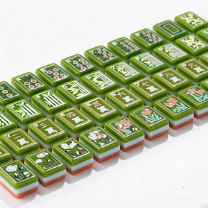 Jeu de Mahjong américain de 160 pièces, tuiles en acrylique blanches, jeu pour 4 joueurs avec étui portable écologique pour les fêtes de famille et les voyages - Product Image 3