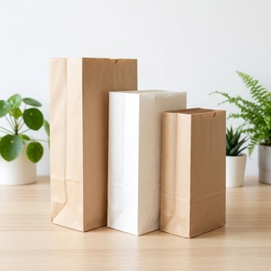 Safety Food Grade Recyclable Biodegradable Kraft Paper SOS <strong>Take</strong> <strong>Away</strong> <strong>Bag</strong>-Custom Logo Supermarket Bread <strong>Bag</strong> - Product Image 1