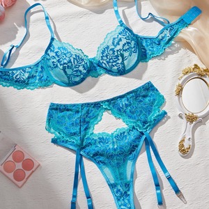 Lencería de Encaje Fresca y Cómoda para Mujer, Conjunto de Tres Piezas, Venta Caliente - Product Image 4