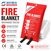 Couverture anti-feu en fibre de verre pour la cuisine et la sécurité du garage, couverture résistante à la chaleur d'urgence avec emballage personnalisé