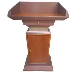 แท่นบรรยายสแตนเลสสีทองแชมเปญ ทนทาน ทันสมัย พร้อมโลโก้ที่ปรับแต่งได้ สำหรับใช้ในโรงแรม ห้างสรรพสินค้า โรงเรียน และโรงพยาบาล - Product Image 3