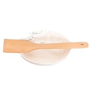 Espátula de madera para freír, mango largo, tamaño grande, utensilio de cocina sin pintar, herramienta de cocina, origen Chaozhou - Product Image 5