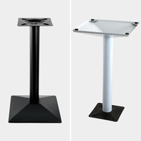 Pied de table en acier au carbone noir, style incliné tridimensionnel, moderne et minimaliste, pour café, restaurant, bar