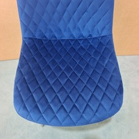 Chaises empilables en velours bleu pour salle à manger, vente en gros d'usine