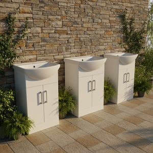 <span class=keywords><strong>Mobile</strong></span> <span class=keywords><strong>Bagno</strong></span> Semi-Incasso Moderno Cuba con Lavabo in Ceramica Semi-Incassato, Specchio Incluso e Armadietto Contenitore per Uso Alberghiero - Product Image 2