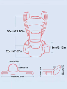 Sac à dos de transport pour bébé Hipseat de voyage personnalisable - Product Image 2