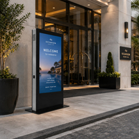 Sistema de Señalización Digital LCD para Restaurantes, Pantalla para Autoservicio de 55, 65 y 75 Pulgadas, Resistente al Agua, Menú Digital para Exteriores, Kiosco Tótem 4K, Reproductor de 2500 Nits