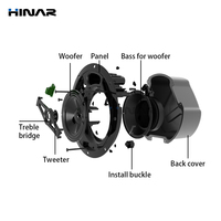 Hinar 2* 6.5 inç Akıllı Ev Ses Sistemi Duvar ve Tavan Hoparlörü Subwoofer Amfisi Android Desteğiyle