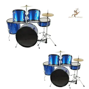 Grosir Pabrik tingkat masuk 5 drum 2 simbal drum akustik set kualitas tinggi instrumen perkusi musik