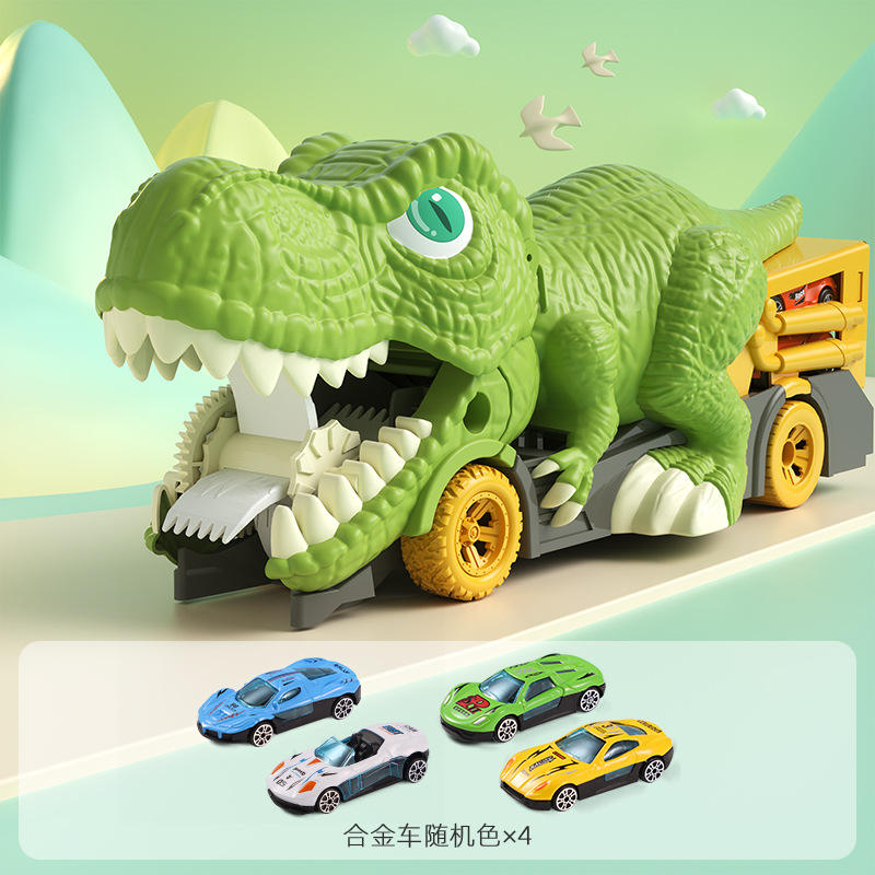 Dinosaure dévorant des voitures en alliage car-4