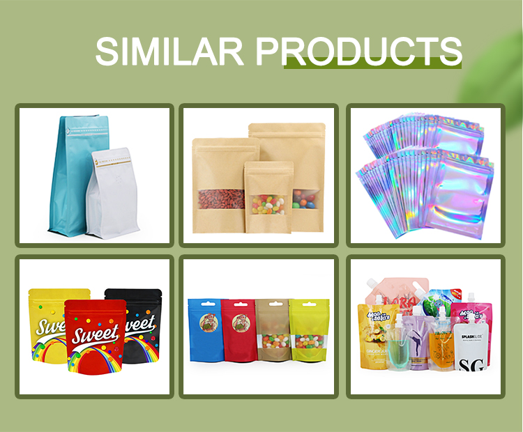 OEM Package Small Flat Silver Zip Lock Mylar Foil Square Bottom Food Bag, Biodegradable Aluminum Foil Pouch