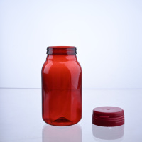 Bouteille pour animaux de compagnie de pharmacie de 50ml-150ml pour capsules avec couvercle à anneau de traction déchirer le bouchon bouteille en plastique de médecine pour vitamine