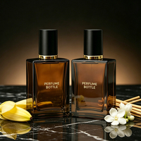 Flacon de parfum magnétique carré personnalisé pour homme, vaporisateur de brume parfumée 50 ml, avec emballage – Marque privée