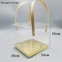 Sac cadeau pour la Journée des enfants, sac en plastique transparent avec poignée pour plantes en pot, succulentes, jouets, boules de Noël