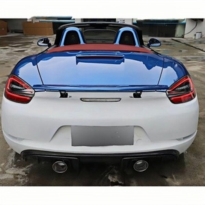 Kit de Carrocería Grande de Fibra de Carbono Estilo GT4 Modificado, Parachoques Trasero con Salida de Escape para Porsche 981 Boxster Cayman, Piezas de Tuning - Product Image 5