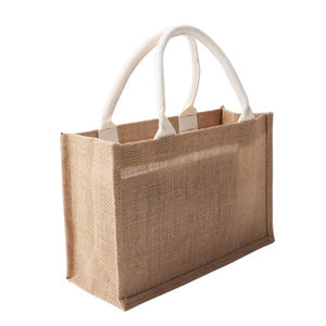 Produsen kustom logo cetak Promosi tanda pengiring pengantin hadiah dirancang tangan tas pasar rami - Product Image 2