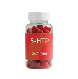 เยลลี่ 5-HTP ช่วยการนอนหลับ ผสมวิตามิน D3, GABA และแอล-ธีอะนีน รสสตรอว์เบอร์รี บรรจุ 60 เม็ด สำหรับบรรเทาความเครียด (ขายส่ง) - Product Image 1